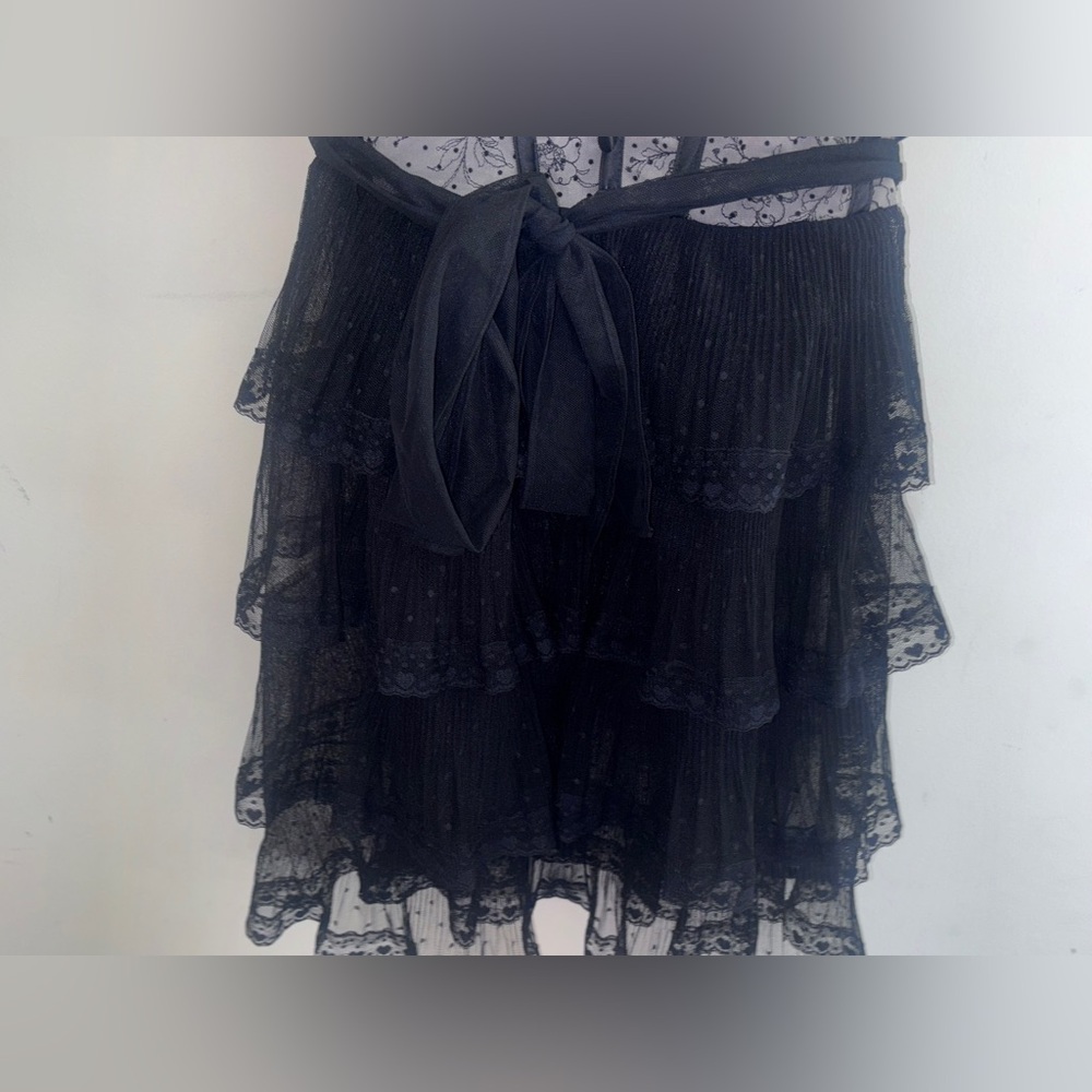 FOR LOVE & LEMONS Freya Slip Black Corset Tulle Dress Size: Large never worn - Picture 7 of 7